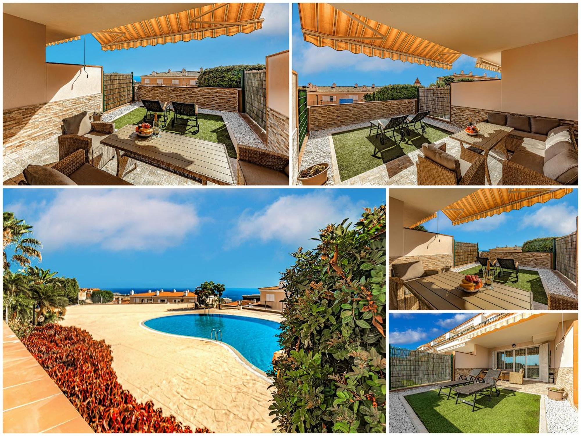 Spacious Ocean View Family Townhouse Puerto de Santiago  Bagian luar foto